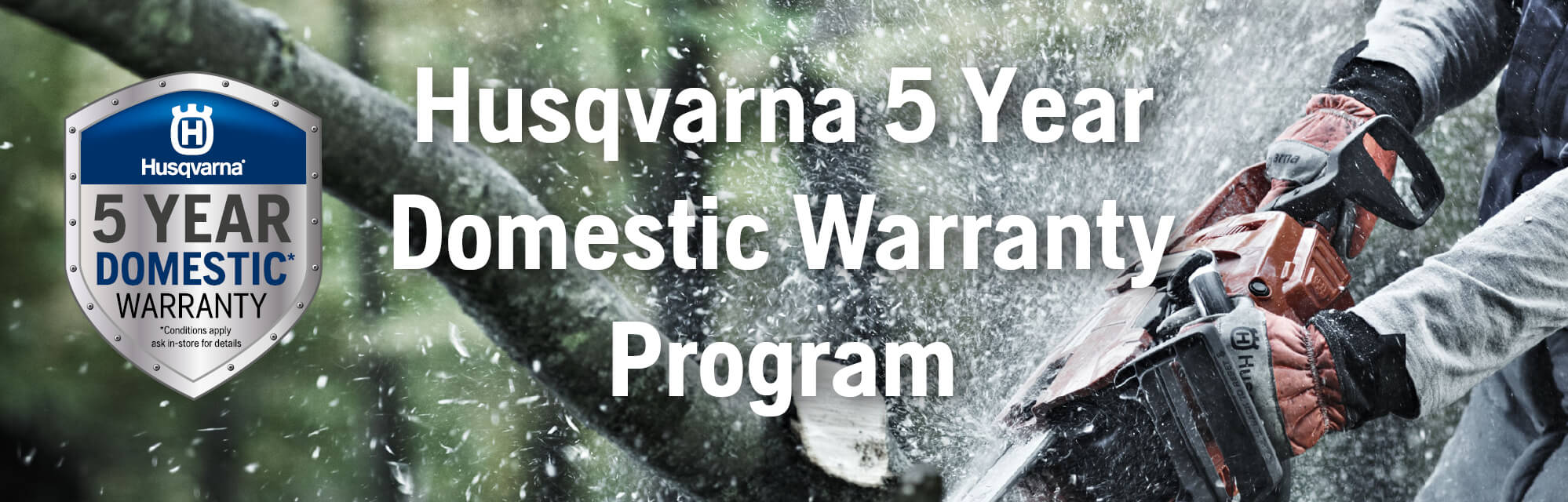 Husqvarna 5 Year Domestic Warranty Program - Toowoomba Outdoor Power Products in Glenvale, QLD