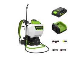 Greenworks 24V POWERALL Backpack Sprayer Kit with Dual Voltage 24V/60V Charger